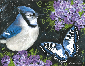 Mixed Media Art with Birds