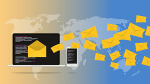 envelopes flying out of laptop