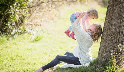 Mom Playing with Baby