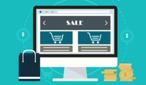 image of sales page on computer screen