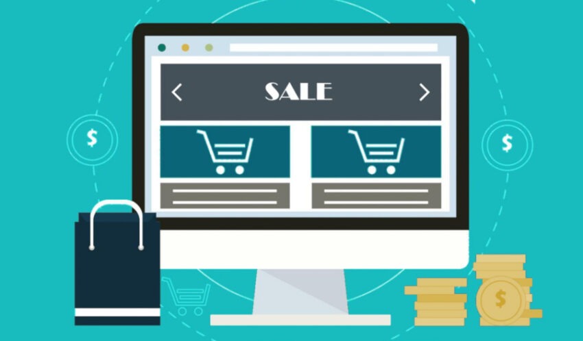 image of sales page on computer screen